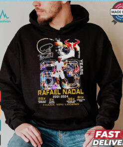 Rafael Nadal 2001 2024 thank you legend 23 years shirt