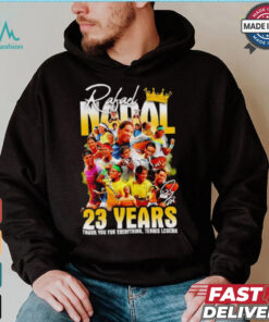 Rafael Nadal 23 years thank you for everything tenis legend shirt