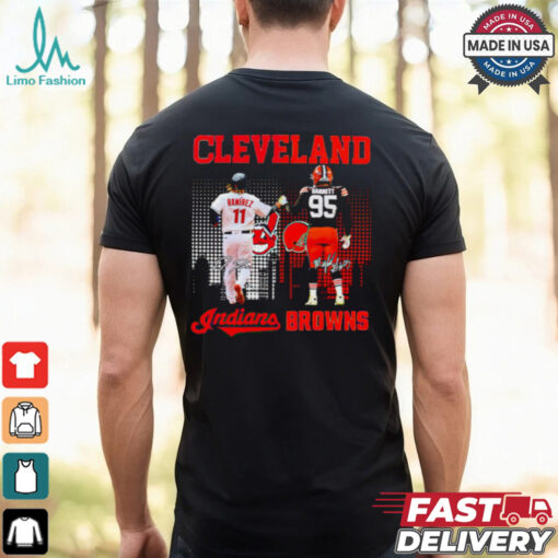 Ramirez Garrett Cleveland Guardians Browns signature shirt