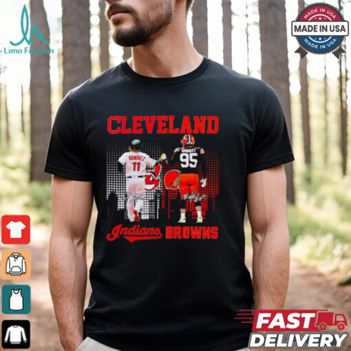 Ramirez Garrett Cleveland Guardians Browns signature shirt