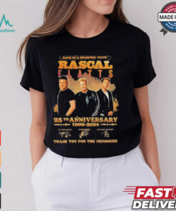 Rascal Flatts 25th Anniversary 1999 2024 Life Is A Highway Tour Signatures Shirt