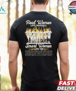 Real Women Love Baseball Smart Women Love The Milwaukee Brewers 2024 Shirt