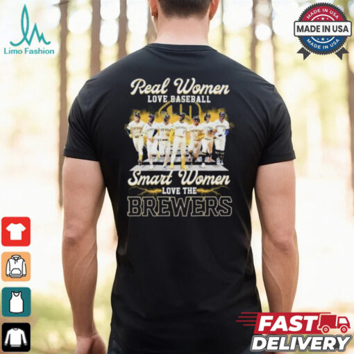 Real Women Love Baseball Smart Women Love The Milwaukee Brewers 2024 Shirt