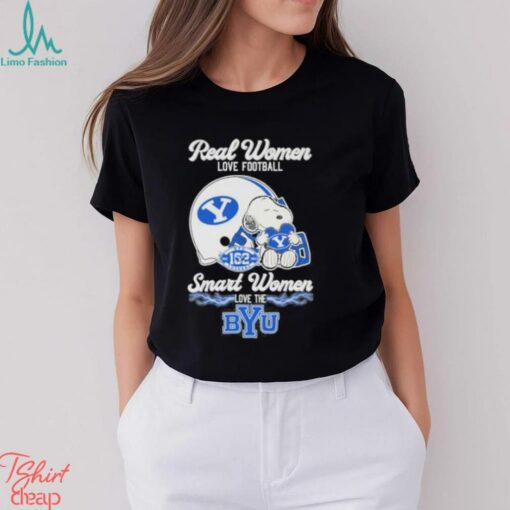 Real Women Love Football Smart Women Love The BYU Cougars X Snoopy Shirt