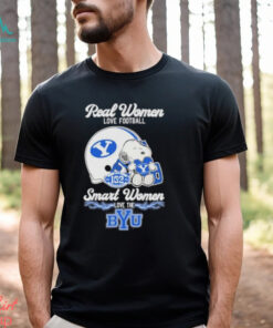 Real Women Love Football Smart Women Love The BYU Cougars X Snoopy Shirt