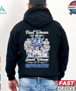 Real Women Love Football Smart Women Love The Dallas Cowboys Football Team 2024 Shirt