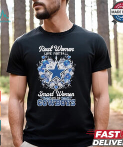 Real Women Love Football Smart Women Love The Dallas Cowboys X Floral Diamonds Shirt