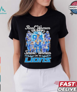 Real Women Love Football Smart Women Love The Detroit Lions Football Team 2024 Shirt