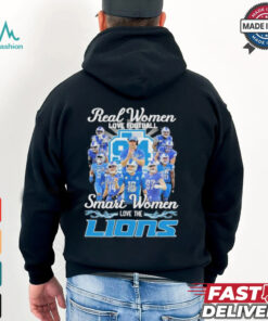 Real Women Love Football Smart Women Love The Detroit Lions Football Team 2024 Shirt