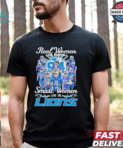 Real Women Love Football Smart Women Love The Detroit Lions Football Team 2024 Shirt