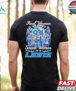 Real Women Love Football Smart Women Love The Detroit Lions Football Team 2024 Shirt