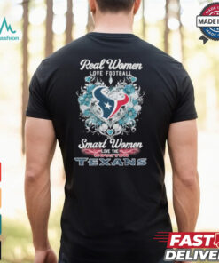 Real Women Love Football Smart Women Love The Houston Texans X Floral Diamonds Shirt