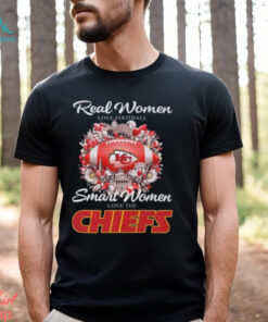 Real Women Love Football Smart Women Love The Kansas City Chiefs Flower Shirt