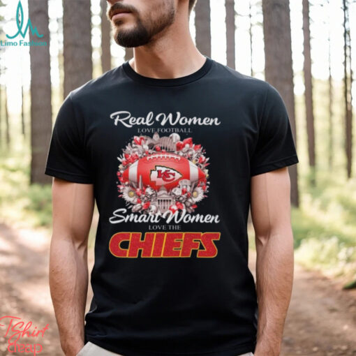 Real Women Love Football Smart Women Love The Kansas City Chiefs Flower Shirt