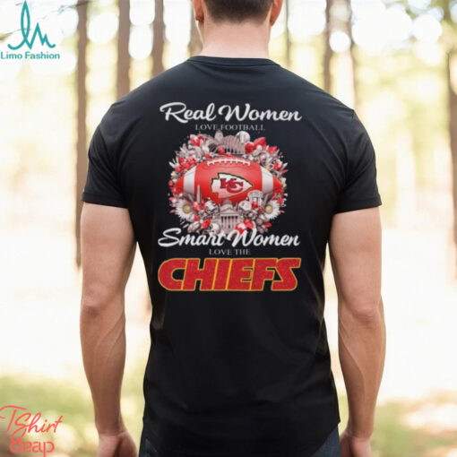 Real Women Love Football Smart Women Love The Kansas City Chiefs Flower Shirt