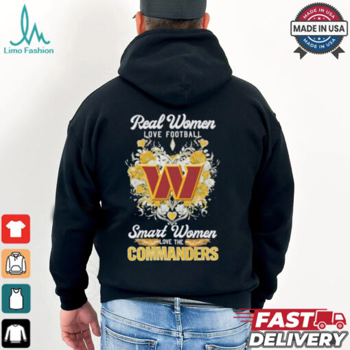 Real Women Love Football Smart Women Love The Washington Commanders X Floral Diamonds Shirt