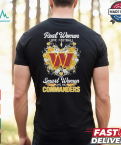 Real Women Love Football Smart Women Love The Washington Commanders X Floral Diamonds Shirt