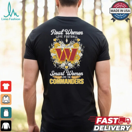 Real Women Love Football Smart Women Love The Washington Commanders X Floral Diamonds Shirt