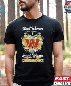 Real Women Love Football Smart Women Love The Washington Commanders X Floral Diamonds Shirt