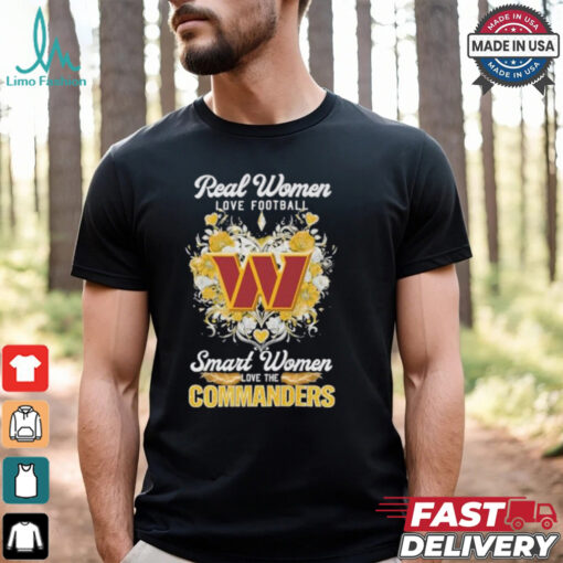 Real Women Love Football Smart Women Love The Washington Commanders X Floral Diamonds Shirt