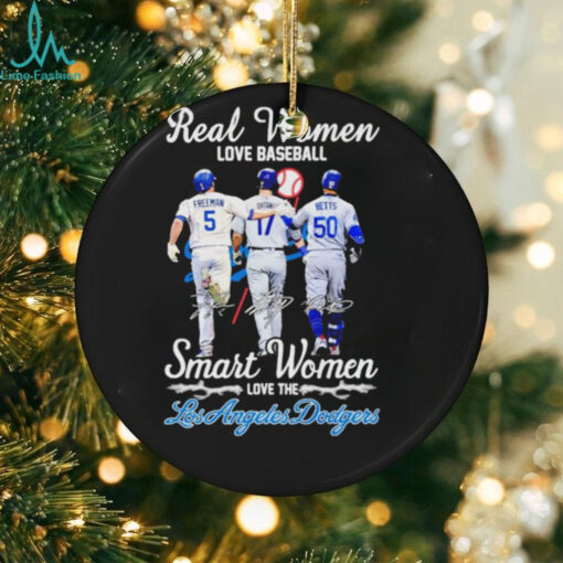 Real women love baseball smart women love the Los Angeles Dodgers 2024 signature t shirt