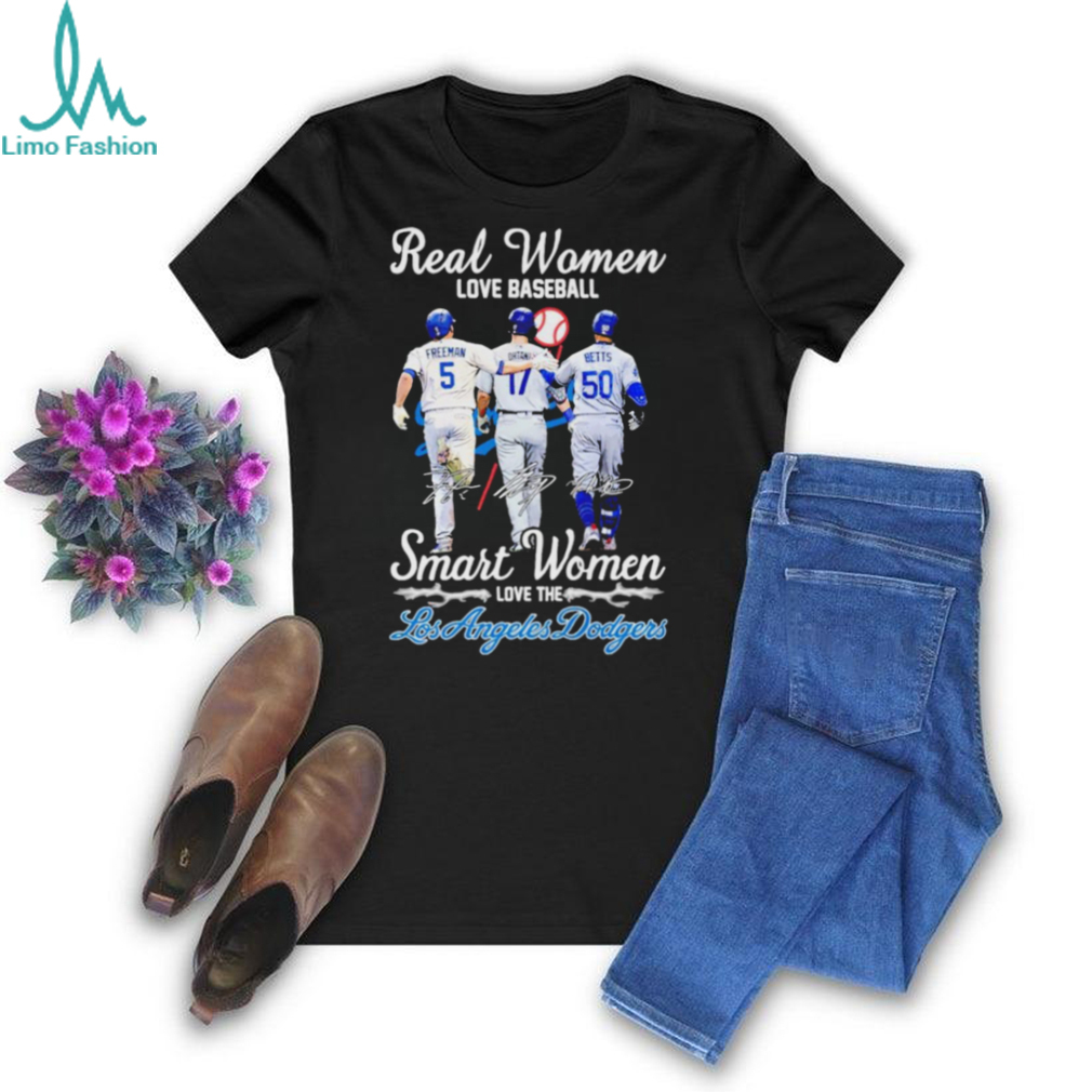 Real women love baseball smart women love the Los Angeles Dodgers 2024 signature t shirt Real women love baseball smart women love the Los Angeles Dodgers 2024 signature t shirt