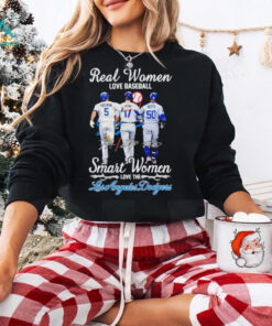 Real women love baseball smart women love the Los Angeles Dodgers 2024 signature t shirt