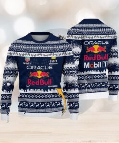 Red Bull Racing Customized UUgly Christmas Sweater Gift For Holiday