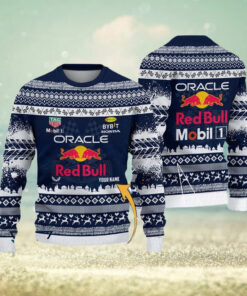 Red Bull Racing Customized UUgly Christmas Sweater Gift For Holiday