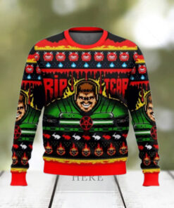 Rip And Tear Doom Ugly Christmas Sweater