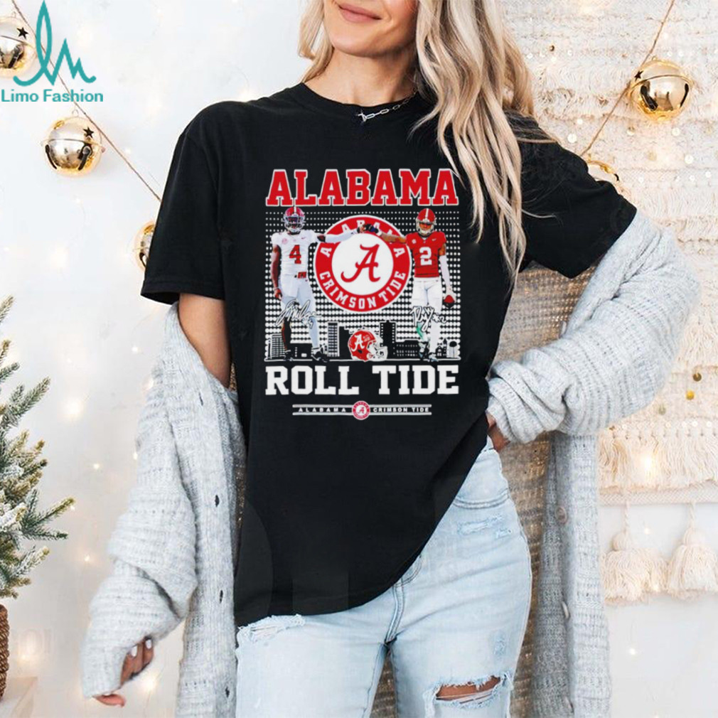 Ryan Williams And Jalen Milroe Alabama Crimson Tide Roll Tide signature shirt Ryan Williams And Jalen Milroe Alabama Crimson Tide Roll Tide signature shirt