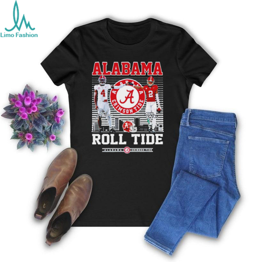 Ryan Williams And Jalen Milroe Alabama Crimson Tide Roll Tide signature shirt Ryan Williams And Jalen Milroe Alabama Crimson Tide Roll Tide signature shirt
