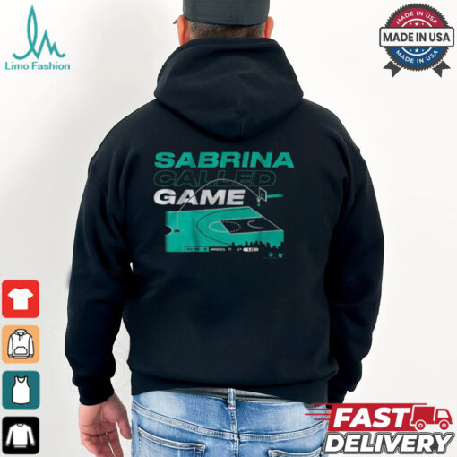 Sabrina Ionescu Called Game from the Logo Shirt