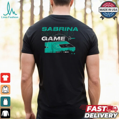 Sabrina Ionescu Called Game from the Logo Shirt