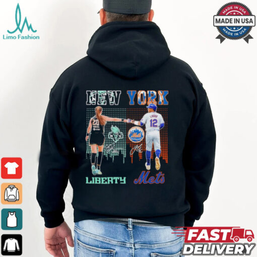 Sabrina Ionescu New York Liberty X Francisco Lindor New York Mets Shirt