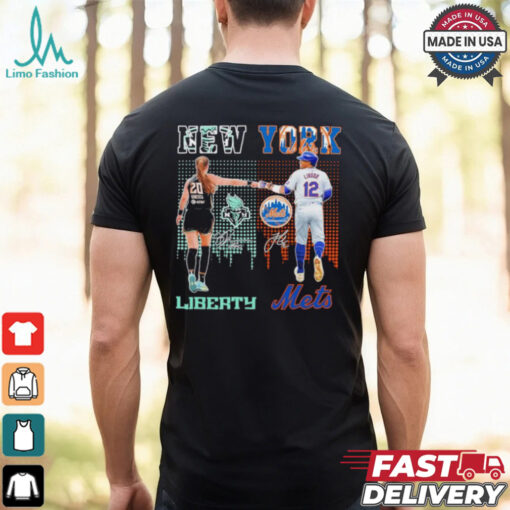 Sabrina Ionescu New York Liberty X Francisco Lindor New York Mets Shirt