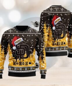 San Diego Padres Ugly Christmas Sweater Ho Ho Ho Santa Hat