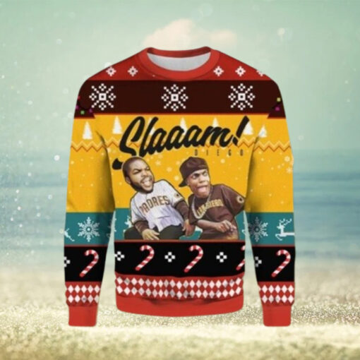 San Diego Padres Ugly Christmas Sweater Slam Diego Players