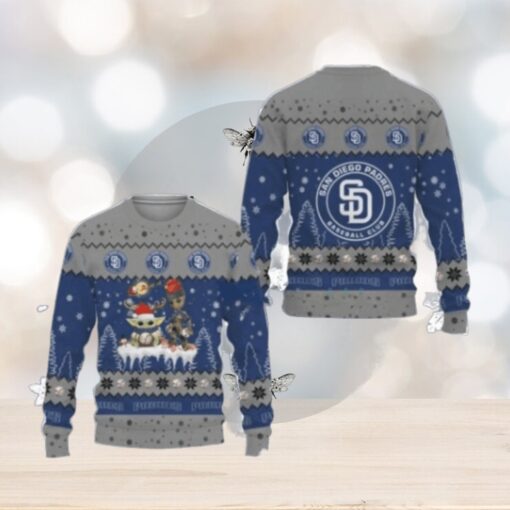 San Diego Padres Ugly Sweater Baby Yoda And Groot