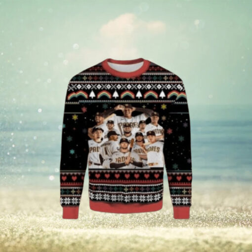 San Diego Padres Ugly Sweater Team Players Christmas