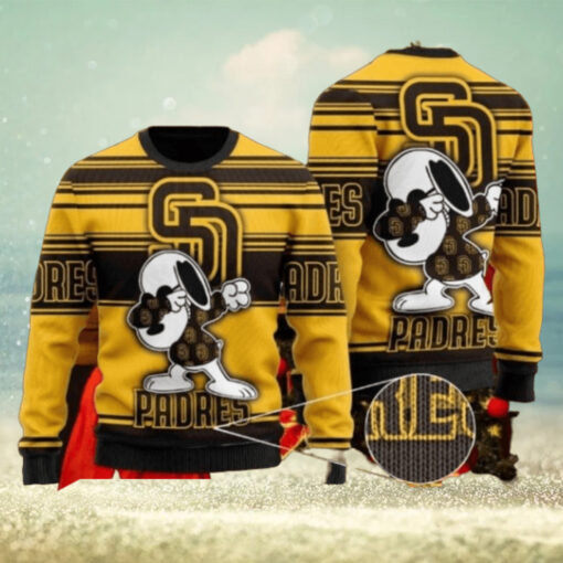 San Diego Padres Ugly Sweater With Snoopy Dabbing Design