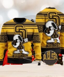 San Diego Padres Ugly Sweater With Snoopy Dabbing Design