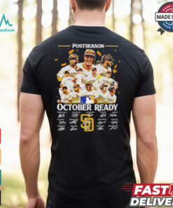 San Diego Padres team 2024 October ready postseason signatures shirt