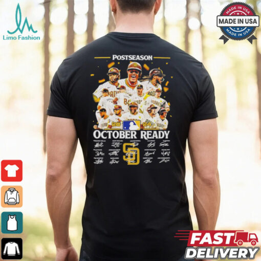 San Diego Padres team 2024 October ready postseason signatures shirt