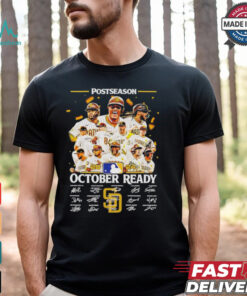 San Diego Padres team 2024 October ready postseason signatures shirt
