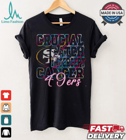 San Francisco 49ers Crucial Catch Intercept Cancer 3D T Shirt