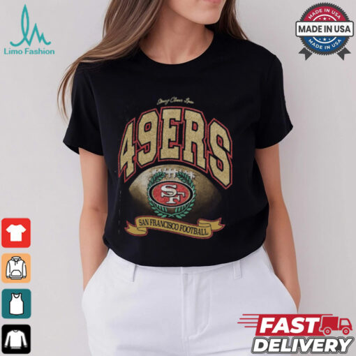 San Francisco 49ers Stoney Clover Lane x ’47 Black Glitter Rocker Retro Tubular T Shirt