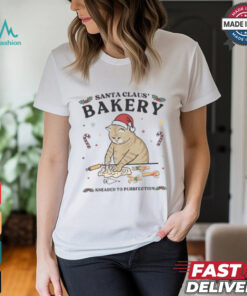 Santa Claus Bakery Funny Xmas Cat Owner Gift T Shirt
