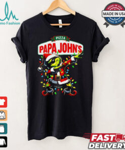 Santa Grinch Dadbing Papa John’s Pizza Christmas shirt