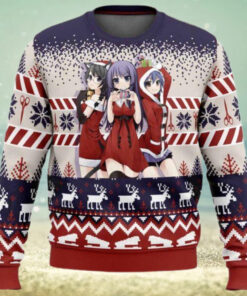 Santa Hitagi Tsubasa And Suruga Bakemonogatari Ugly Christmas Sweater